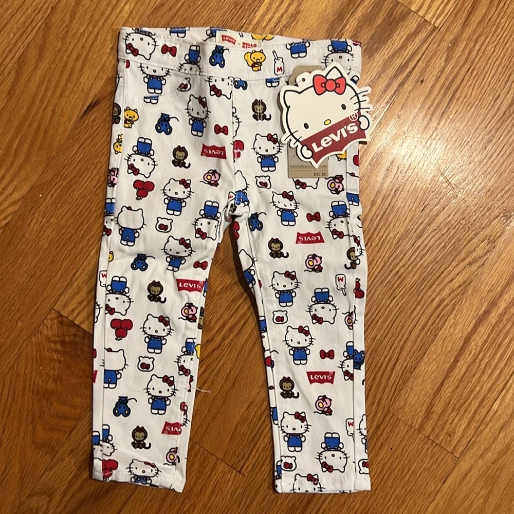 Levi’s x HELLO KITTY 2T pull-on jegging pants denim elastic skinny jeans